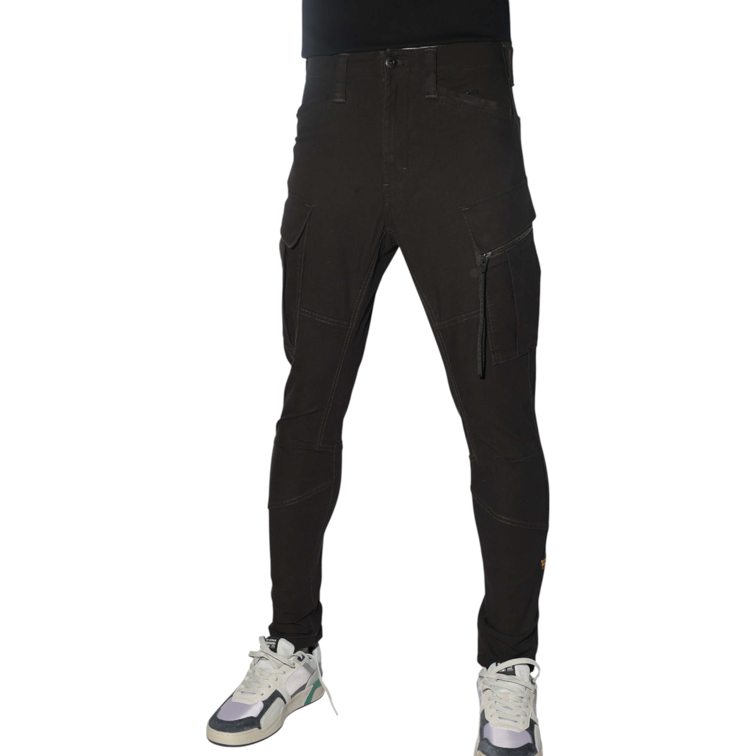 G-Star Cargo Pants Zip Pocket 3D Skinny Black
